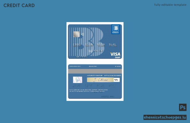 Beispielvorschau der Georgia Basis Bank Visa-Debitkarte
